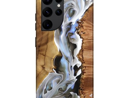 Galaxy S22 Ultra Wood+Resin Live Edge Phone Case - Shaq (Black & White, 696187) For Discount