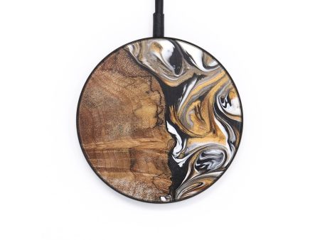 Circle Wood+Resin Wireless Charger - Emilee (Black & White, 696443) Sale