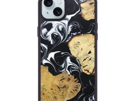 iPhone 15 Plus Wood+Resin Phone Case - Cash (Mosaic, 697098) Supply