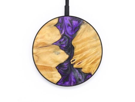 Circle Wood+Resin Wireless Charger - Brittany (Purple, 696230) For Discount