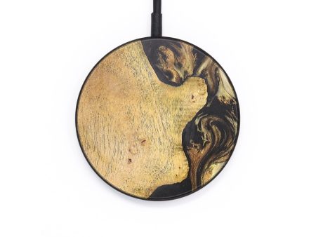 Circle Wood+Resin Wireless Charger - Dexter (Black & White, 697903) on Sale