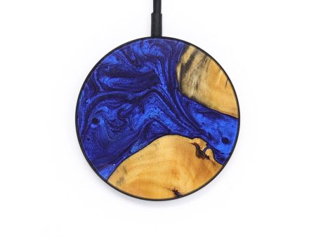 Circle Wood+Resin Wireless Charger - Natalia (Blue, 694218) Sale