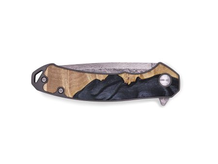 EDC Wood+Resin Pocket Knife - Spencer (Pure Black, 694261) Online now