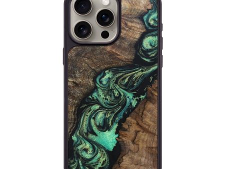 iPhone 15 Pro Max Wood+Resin Phone Case - Henry (Green, 696083) Online