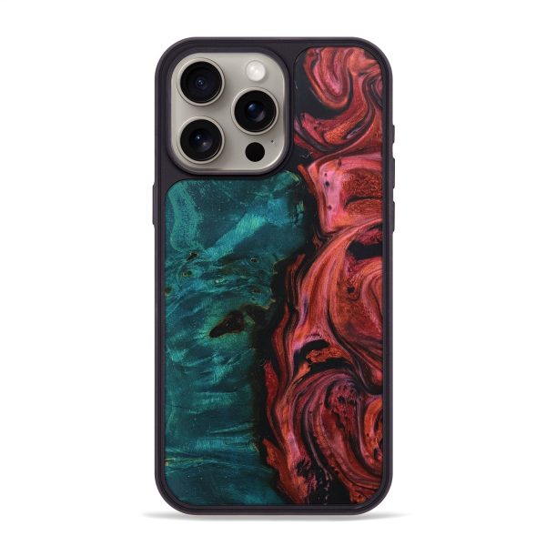 iPhone 15 Pro Max Wood+Resin Phone Case - Rochelle (Red, 697073) Hot on Sale