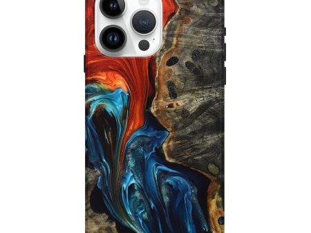 iPhone 15 Pro Max Wood+Resin Live Edge Phone Case - Oakley (Red, 697916) Online Sale