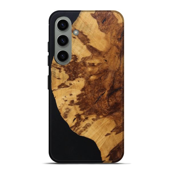 Galaxy S24 Plus Wood+Resin Live Edge Phone Case - Gianni (Pure Black, 698227) Online now