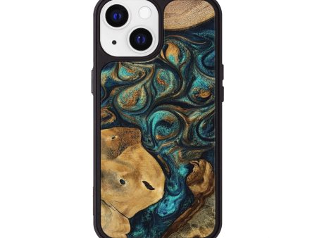 iPhone 13 Wood+Resin Phone Case - Nadia (Mosaic, 698311) Fashion