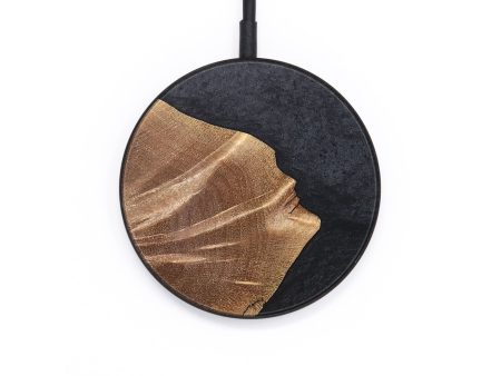 Circle Wood+Resin Wireless Charger - Alaina (Pure Black, 695448) Cheap