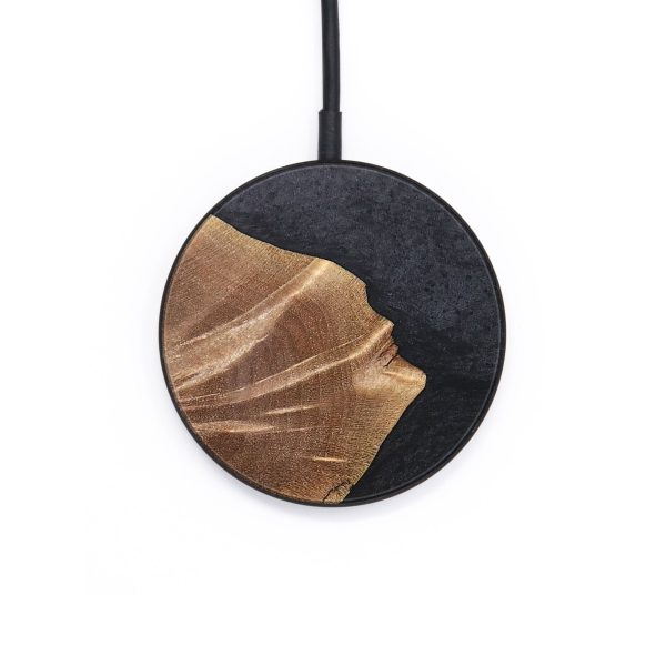 Circle Wood+Resin Wireless Charger - Alaina (Pure Black, 695448) Cheap