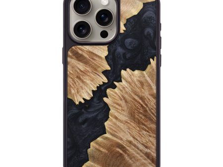 iPhone 15 Pro Max Wood+Resin Phone Case - Rodrigo (Pure Black, 697161) Sale