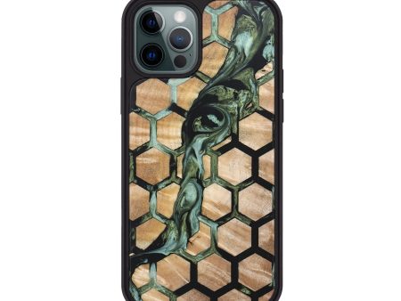 iPhone 12 Pro Wood+Resin Phone Case - Demi (Pattern, 697108) For Cheap