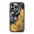 iPhone 15 Pro Max Wood+Resin Phone Case - Sierra (Black & White, 699582) Online Sale