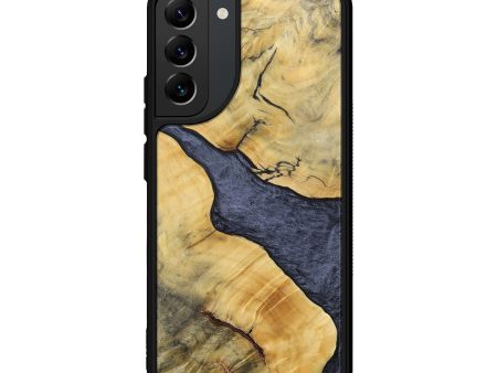 Galaxy S22 Plus Wood+Resin Phone Case - Nadia (Pure Black, 696525) Cheap