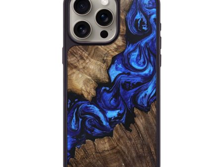 iPhone 15 Pro Max Wood+Resin Phone Case - Ricardo (Blue, 697480) Online Sale