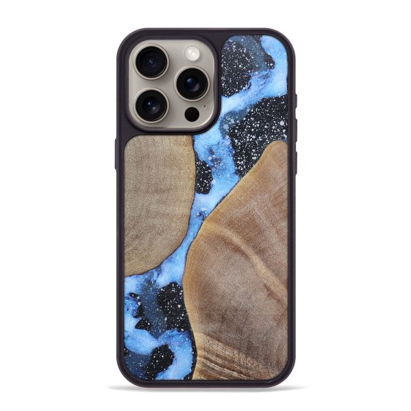 iPhone 15 Pro Max Wood+Resin Phone Case - Joni (Cosmos, 695587) on Sale