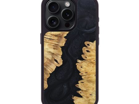 iPhone 15 Pro Wood+Resin Phone Case - Yesenia (Pure Black, 697149) on Sale