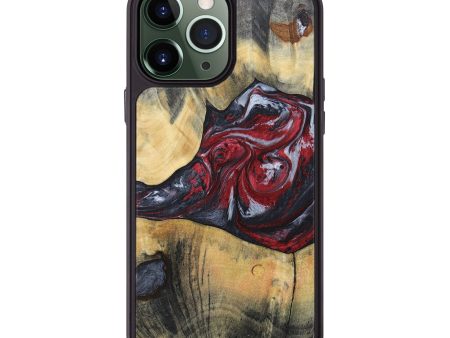 iPhone 13 Pro Max Wood+Resin Phone Case - Samuel (Red, 697177) For Cheap