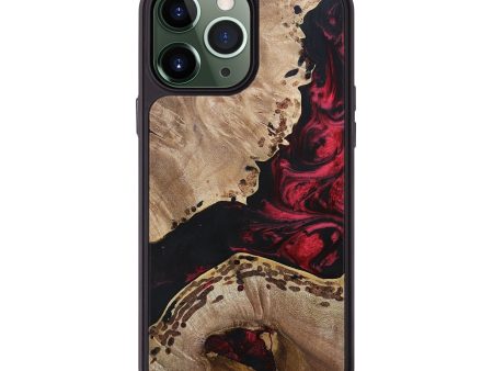 iPhone 13 Pro Max Wood+Resin Phone Case - Roosevelt (Red, 695238) For Sale