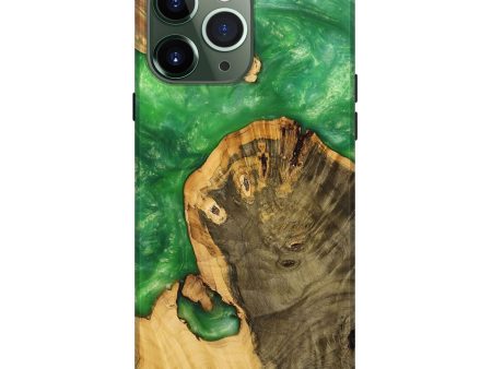 iPhone 13 Pro Max Wood+Resin Live Edge Phone Case - Eduardo (Green, 699448) Hot on Sale