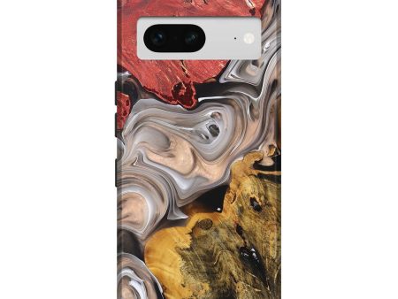 Pixel 7 Wood+Resin Live Edge Phone Case - Orville (Black & White, 696455) Supply