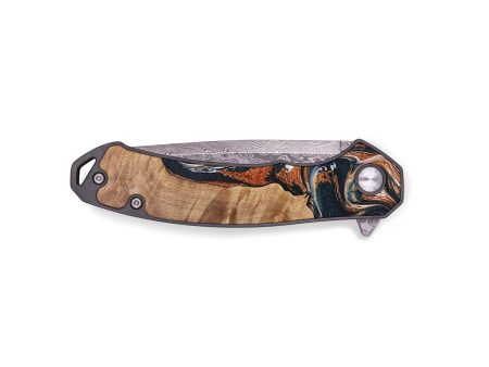 EDC Wood+Resin Pocket Knife - Charity (Black & White, 694279) For Discount