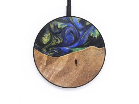 Circle Wood+Resin Wireless Charger - Alessandra (Green, 695723) Discount