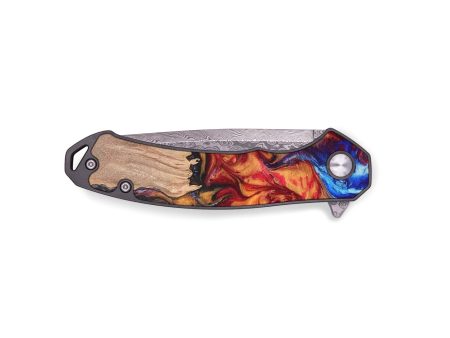 EDC Wood+Resin Pocket Knife - Rick (Fire & Ice, 696268) Online