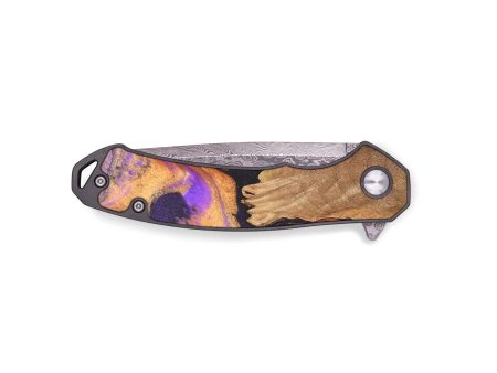 EDC Wood+Resin Pocket Knife - Blair (Purple, 697369) Fashion