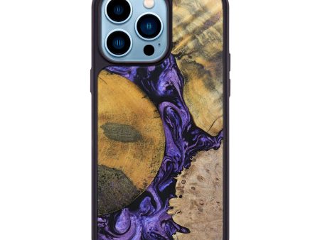 iPhone 14 Pro Max Wood+Resin Phone Case - Elsie (Mosaic, 697450) Online now