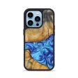 iPhone 14 Pro Wood+Resin Phone Case - Kizzy (Blue, 695224) Hot on Sale