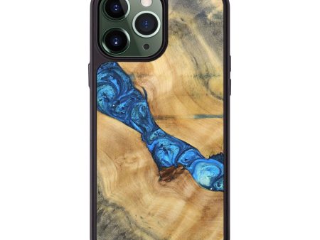 iPhone 13 Pro Max Wood+Resin Phone Case - Lindsay (Blue, 697290) Discount