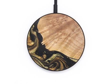 Circle Wood+Resin Wireless Charger - Evelyn (Black & White, 697899) Discount