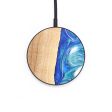 Circle Wood+Resin Wireless Charger - Grace (Blue, 697371) For Cheap