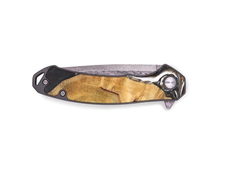 EDC Wood+Resin Pocket Knife - Colleen (Black & White, 696432) Online Sale