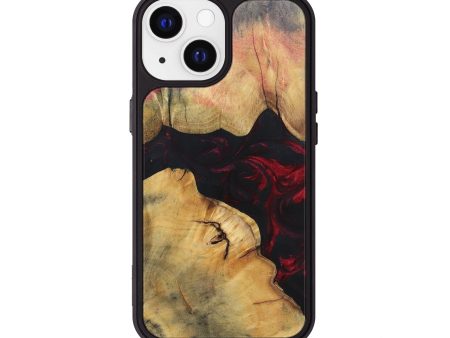 iPhone 13 Wood+Resin Phone Case - Aria (Red, 696656) For Discount