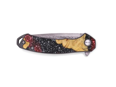 EDC Wood+Resin Pocket Knife - Ari (Cosmos, 695415) For Cheap