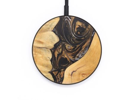 Circle Wood+Resin Wireless Charger - Everleigh (Black & White, 696446) Online Hot Sale