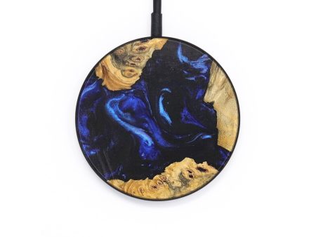 Circle Wood+Resin Wireless Charger - Ethan (Blue, 695722) For Cheap