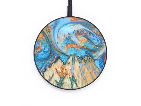 Circle Wood+Resin Wireless Charger - Ashton (Pattern, 697914) For Sale