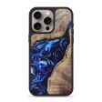 iPhone 15 Pro Max Wood+Resin Phone Case - Doreen (Blue, 695610) Cheap