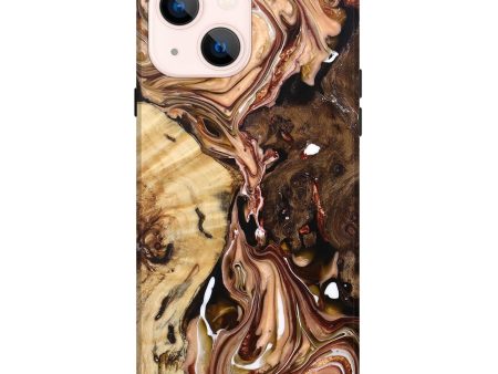 iPhone 14 Plus Wood+Resin Live Edge Phone Case - Kristy (Red, 698201) For Discount