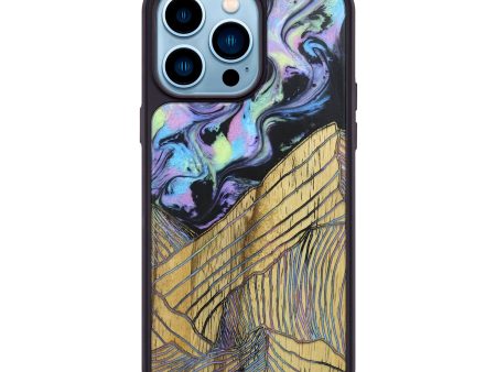 iPhone 14 Pro Max Wood+Resin Phone Case - Gwendolyn (Pattern, 697105) Hot on Sale