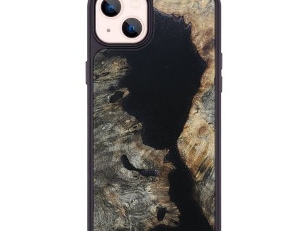 iPhone 14 Plus Wood+Resin Phone Case - Esteban (Pure Black, 696052) Sale