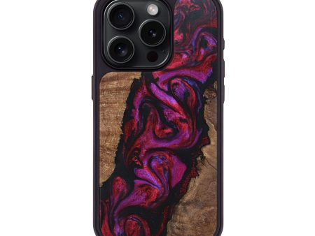 iPhone 15 Pro Wood+Resin Phone Case - Ty (Red, 696549) Online