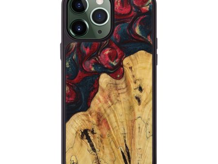 iPhone 13 Pro Max Wood+Resin Phone Case - Suzanne (Red, 699162) For Discount