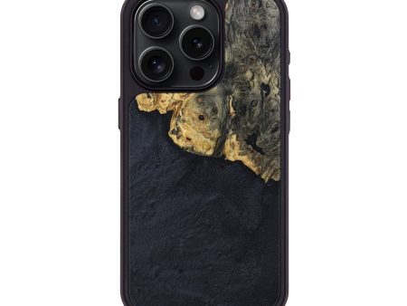 iPhone 15 Pro Wood+Resin Phone Case - Avery (Pure Black, 697061) For Discount