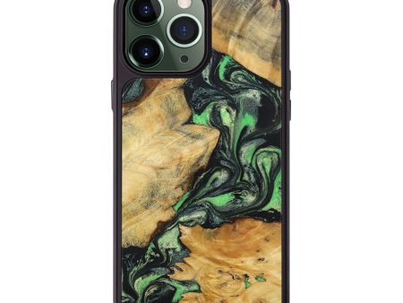 iPhone 13 Pro Max Wood+Resin Phone Case - Gene (Green, 696090) Online Hot Sale