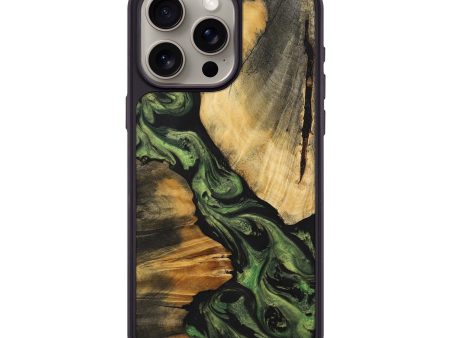 iPhone 15 Pro Max Wood+Resin Phone Case - Malaysia (Green, 699568) on Sale