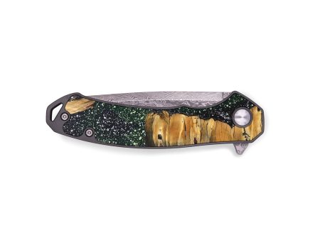 EDC Wood+Resin Pocket Knife - Preston (Cosmos, 695407) Hot on Sale